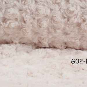Minky ROSEBUD Swirl cuddle fabric / Rose Rosette Blossom Minky / Plush Fur Fabric Polyester / 11 COLORS image 10