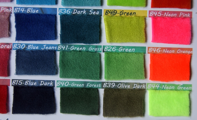 NEW COLORS Minky fabric, ultra soft cuddly velboa microfiber smooth fabric, 49 colors to your choice. zdjęcie 8