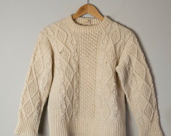 Peluche enfant garçons col polo aran cable sweater pull knitting pattern