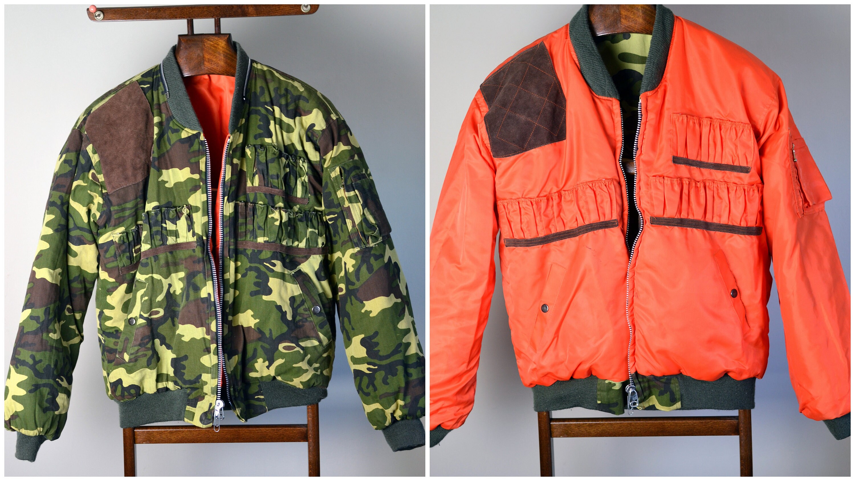 blaze orange camouflage jacket