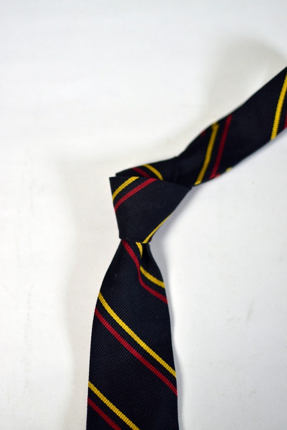 50s 60s Vintage LORD & TAYLOR Black w. Red/Yellow