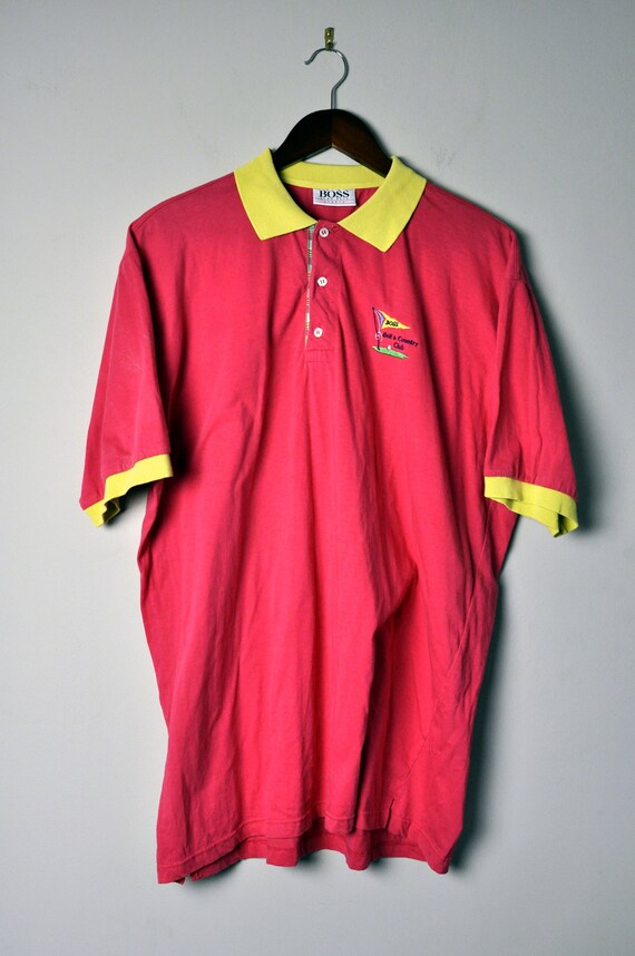 yellow hugo boss polo