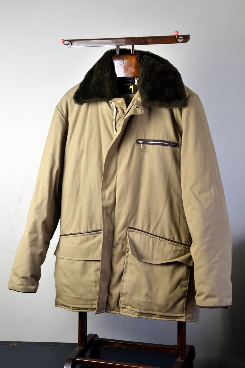 Vintage BROWNING ARMS Co. Tan Puffer Goose Down Jacket Parka Etsy