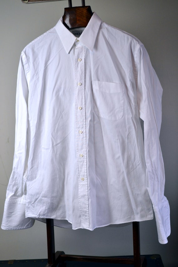 white pinpoint oxford dress shirt