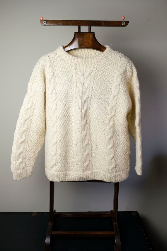 cream cable knit sweater