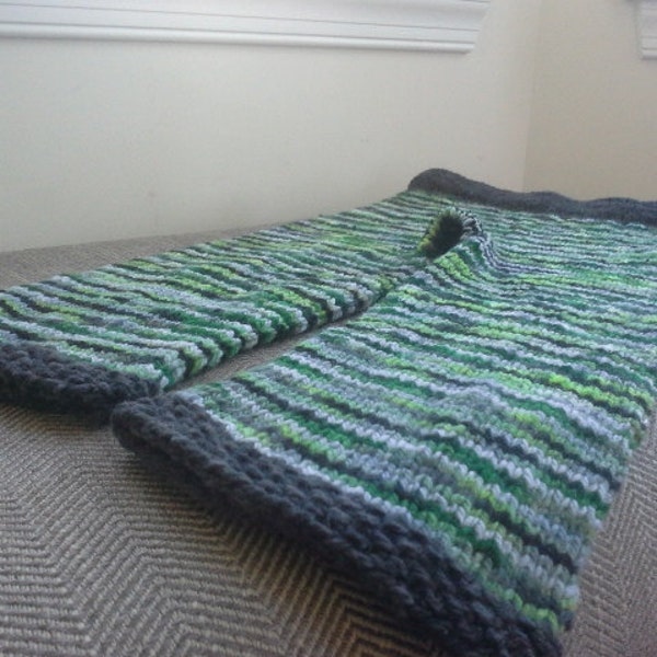 SALE Hand Knit Longies on Mosaic Moon "Stone Serpent" Colorway - Mountain Meadow Size M/L