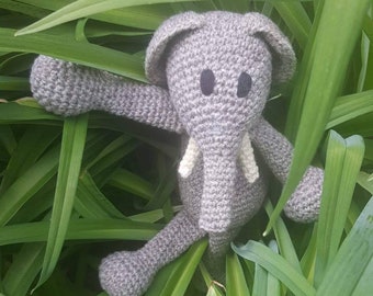 Elephant | Elephant Doll | Zoo Elephant | Crochet Elephant | Elephant Plushie |Circus Elephant |Prudence The Elephant| Crochet Animal