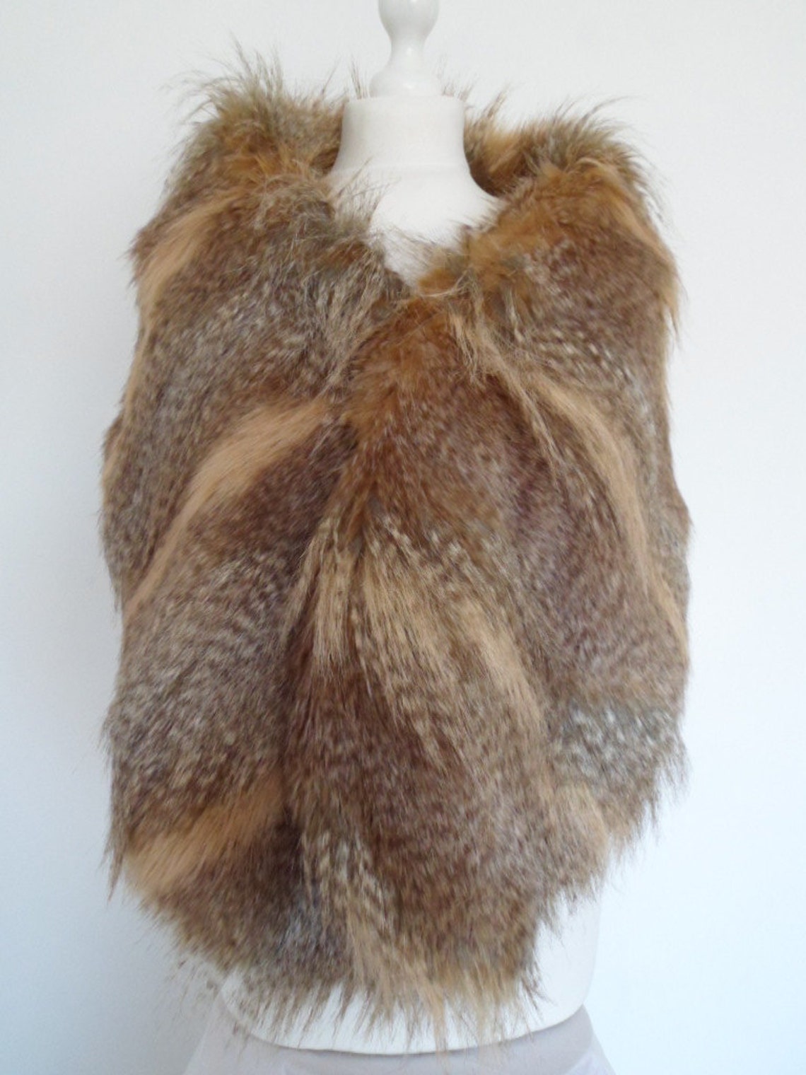 Gold Fur Stole Fawn Fur Shawl Beige Faux Fur Fake Fur - Etsy UK