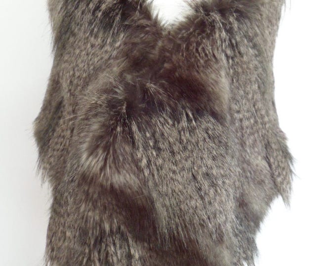 Gray Wolf Stole, Grey Fur Shawl, Slate Grey Faux Fur, Bridal Wrap ...