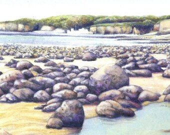 ウェールズ海岸のオリジナル絵画 | 水彩風景画 | 16
