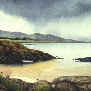Kerry coastline Archival print Ring of Kerry Ireland 10.5 x 6 Watercolour print Irish landscape From a painting by Helen Lush image 2