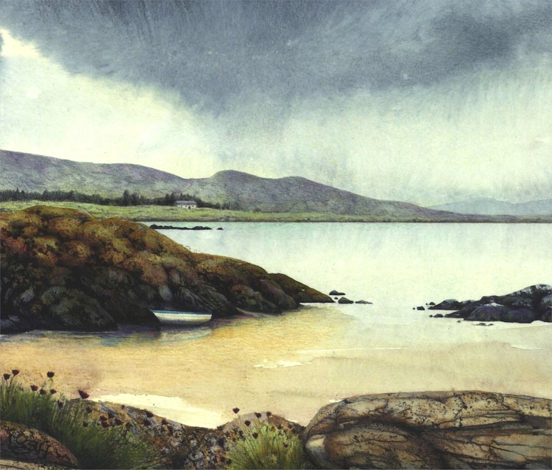 Kerry coastline Archival print Ring of Kerry Ireland 10.5 x 6 Watercolour print Irish landscape From a painting by Helen Lush image 2