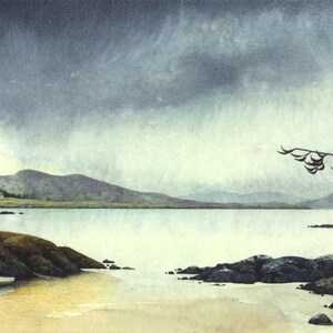 Kerry coastline Archival print Ring of Kerry Ireland 10.5 x 6 Watercolour print Irish landscape From a painting by Helen Lush image 3