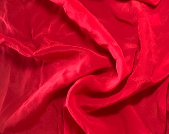 Pre-washed Silk crepe de chine fabric remnant 14” x20”