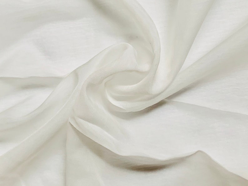 80 silk cotton blend fabric black & white 45 Wide Etsy