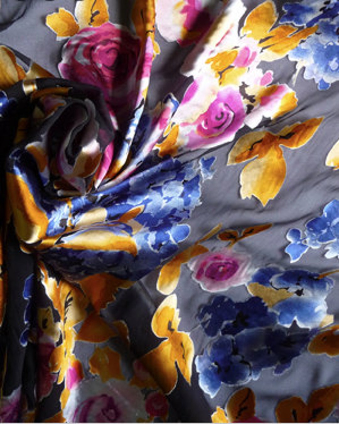 Devore Floral Pattern Devore Silk Floral Burnout Devore Satin Chiffon Black Dark - Etsy