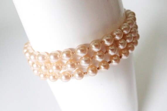 Vintage Single Strand Strings of Simulated Pearls… - image 4