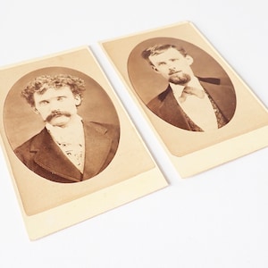 Sepia-Tone Cartes De Visite Portraits of a Victorian Gentlemen – Set of Two