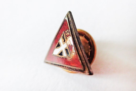 1940s Hi-Y Club Enamelled YMCA Sterling Lapel Pin - image 1