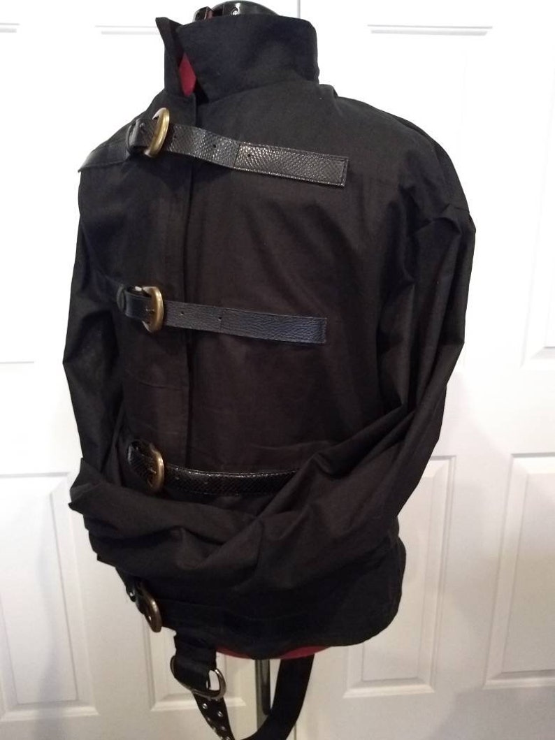 Black straight jacket Halloween prop insane asylum costume Etsy