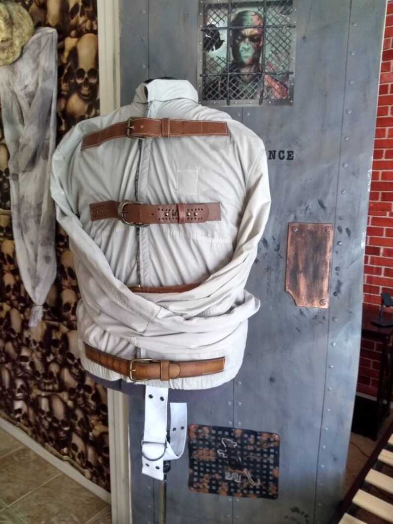 Straight jacket Halloween prop insane asylum costume Etsy