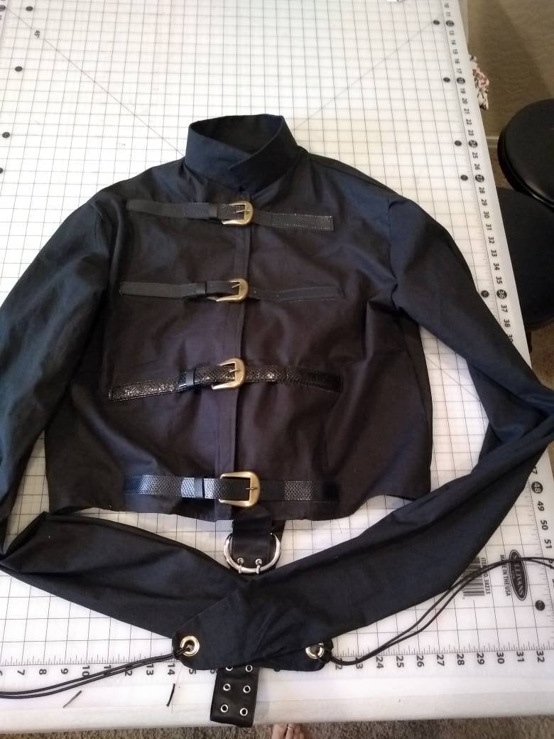 black straight jacket costume