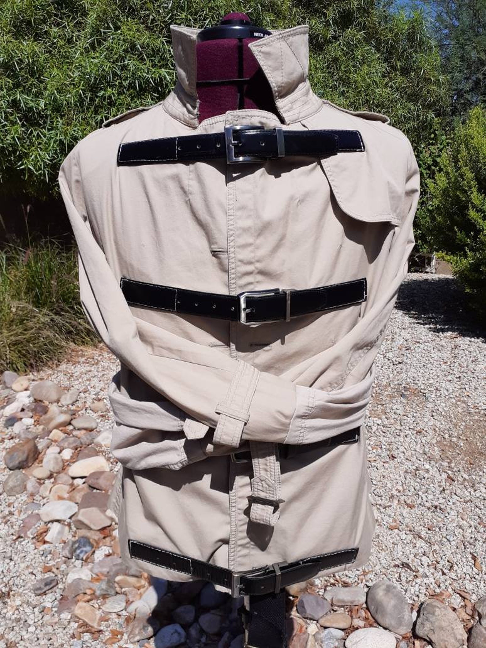 Straight jacket Halloween prop insane asylum costume Etsy