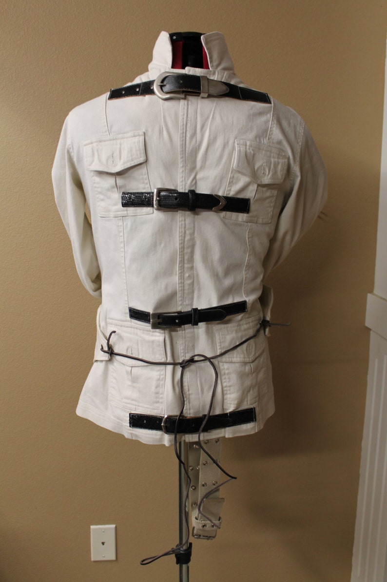 Straight jacket Halloween prop insane asylum costume Etsy