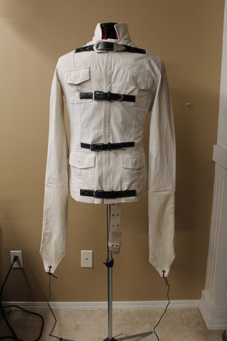 Straight jacket Halloween prop insane asylum costume Etsy