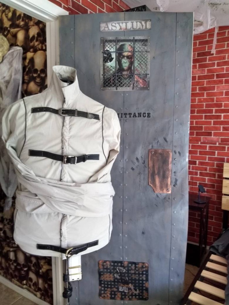 Straight jacket Halloween prop insane asylum costume | Etsy