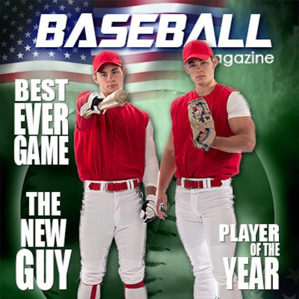 Baseball Magazine Cover Template