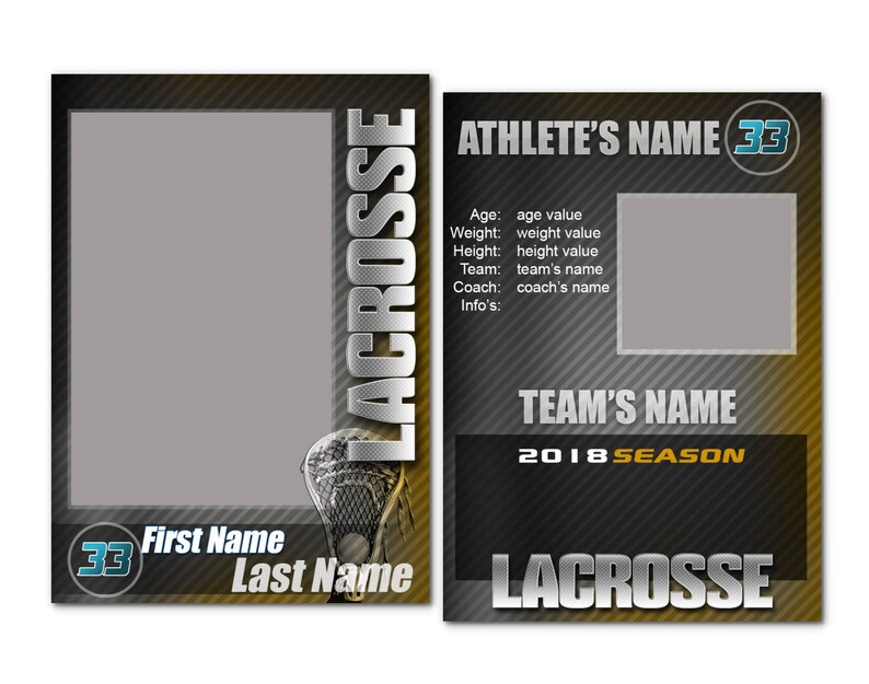 Lacrosse graphite Cards Templates Etsy