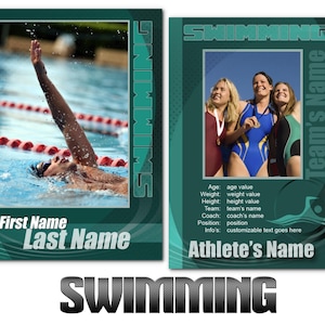 Swimming Impact Cards Templates image 1