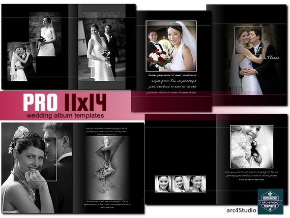 PRO 11x14 Wedding Album Templates 