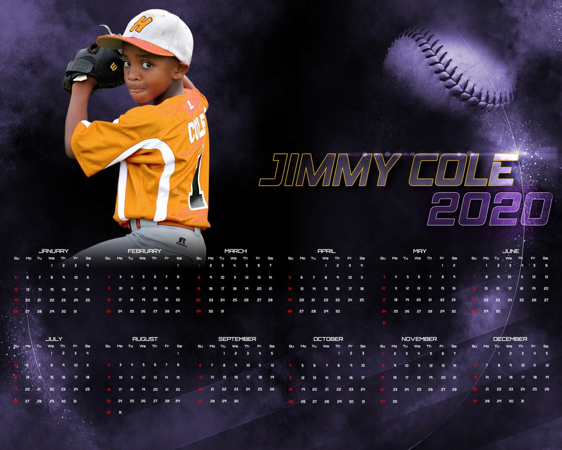 2020 Multi Sports Calendar Templates | Etsy