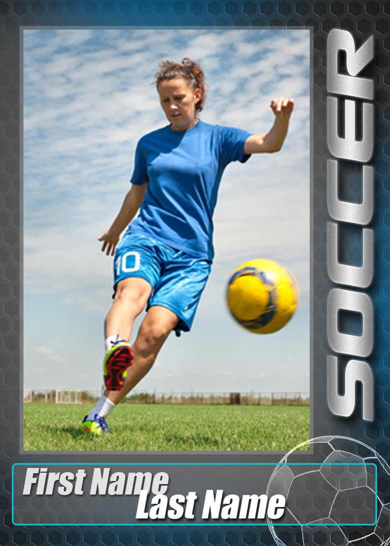 Soccer Graphite Cards Templates Collage Craft Supplies & Tools Throughout Soccer Trading Card Template