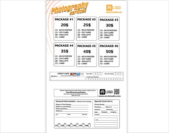 pre pay envelope template etsy