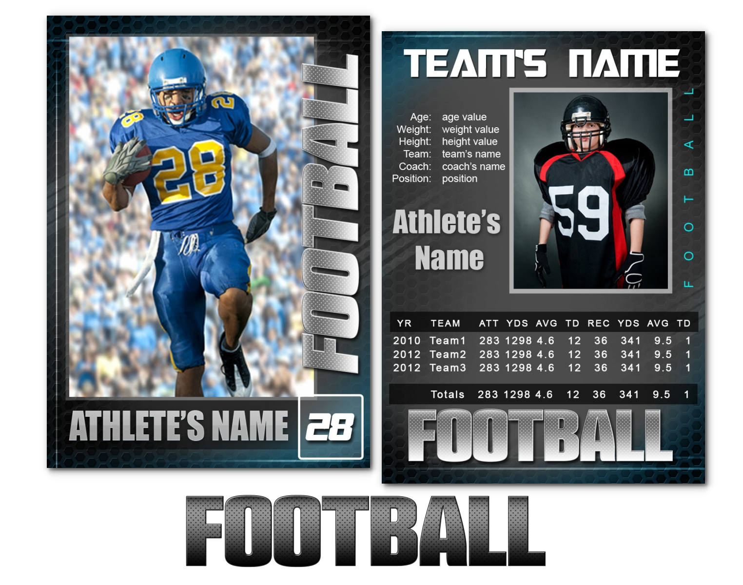 Football Player Card Template