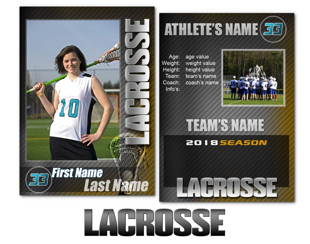Lacrosse graphite Cards Templates - Etsy