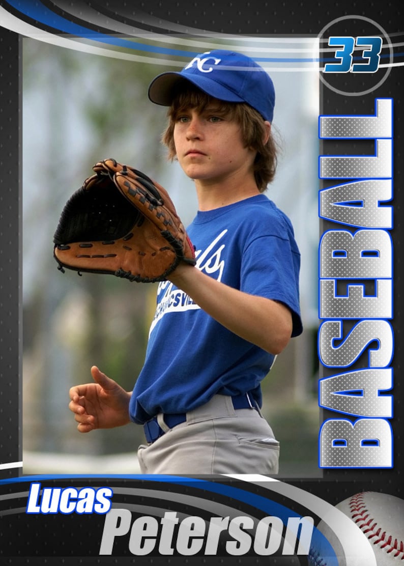 Baseball Graphite Cards Templates image 3