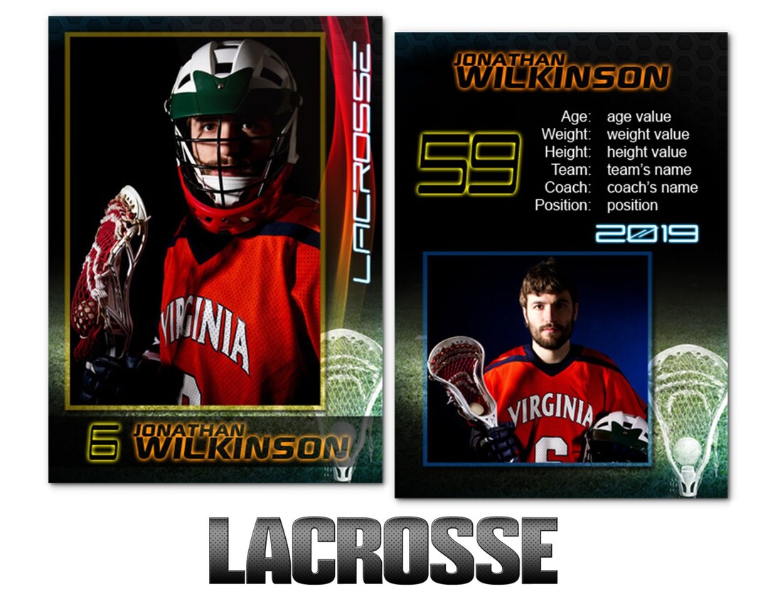 Lacrosse premier Cards Templates - Etsy