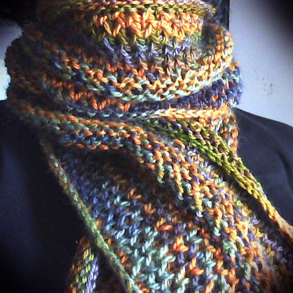 PDF Pattern Honeycomb Brioche Scarf with Video Tutorial Link