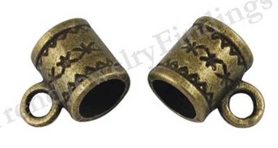 Antique Bronze Antique Tone Bail Connector Spacer Beads Vintage Pendant Charm Holders Pack of 100 Antique Bronze Antique Tone Bail Connector Spacer Beads Vintage Pendant Charm Holders Pack of 100