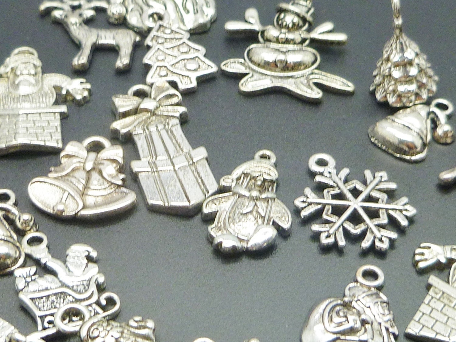 BULK 20 Assorted Christmas charms Collection Mixed Etsy