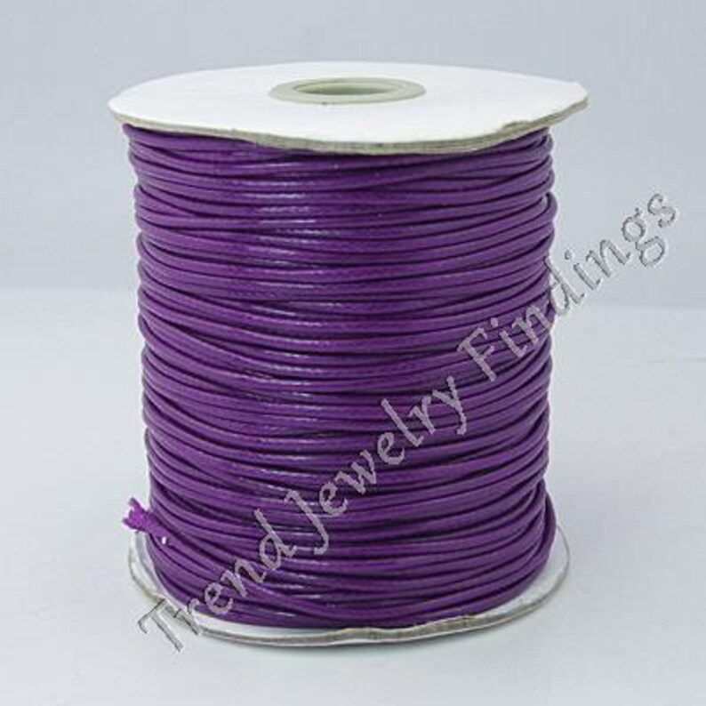 Purple Waxed Cord 5 yards Macrame Braiding thread Cord Etsy