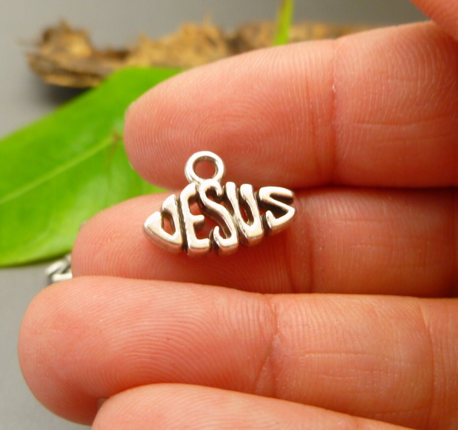 BULK 25 Christian Charms Jesus Charms Antique Silver Tone Etsy