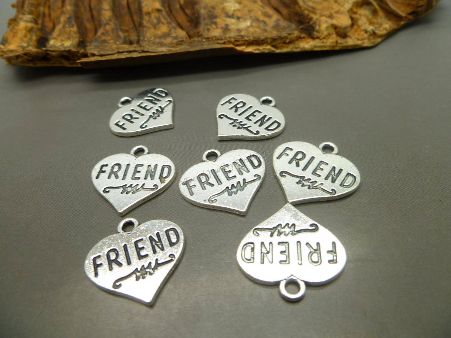 4 Daughter of the bride pendants antique silver tone M397