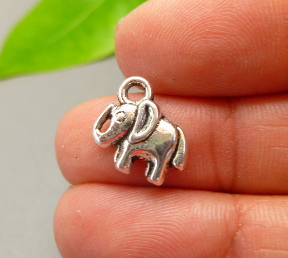 BULK 50 Elephant Charms Antique Silver Zoo Charms MC0998 Etsy