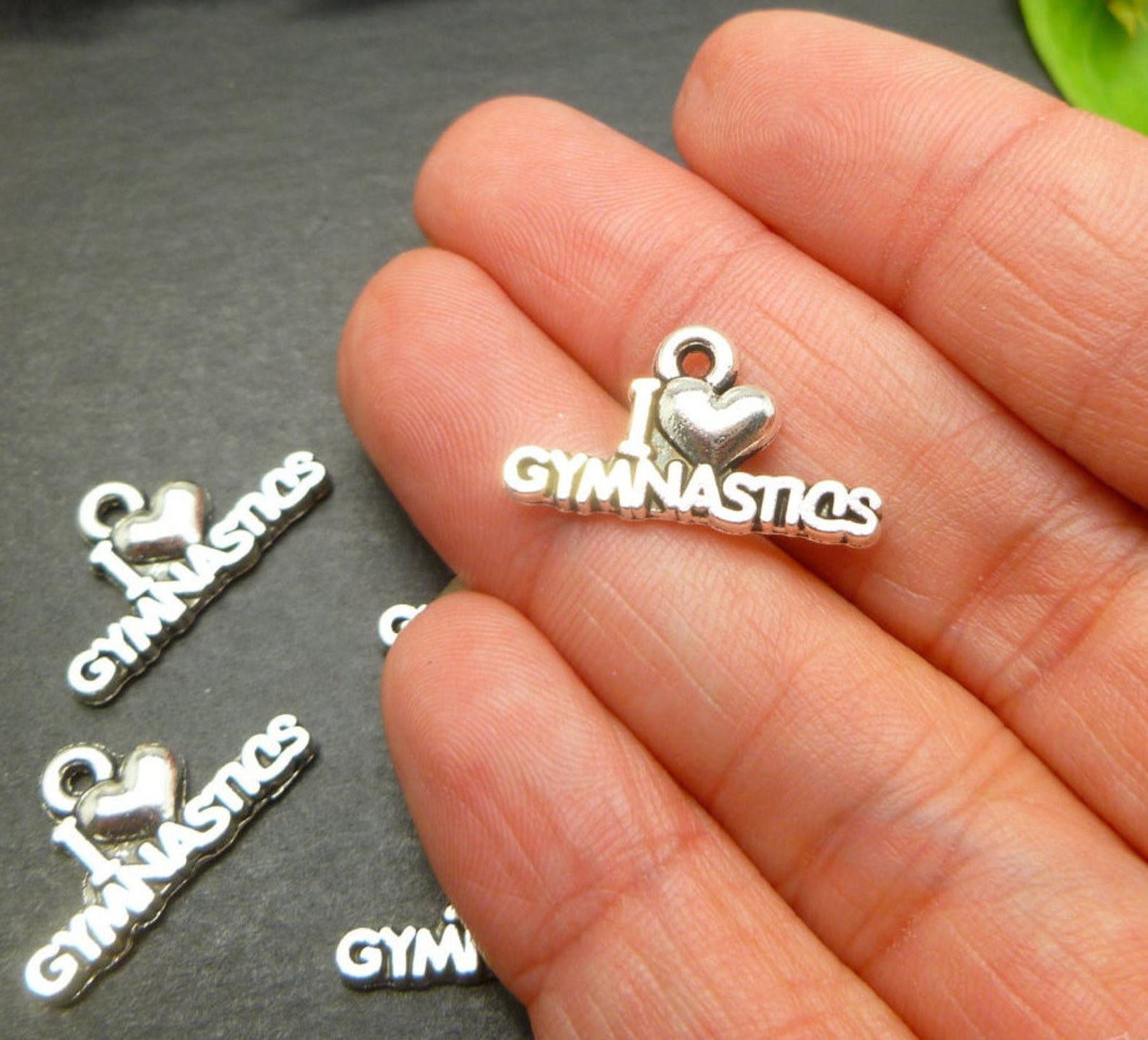 10 Pc I Love Gymnastics Charms Gymnasts Charms Sports Etsy