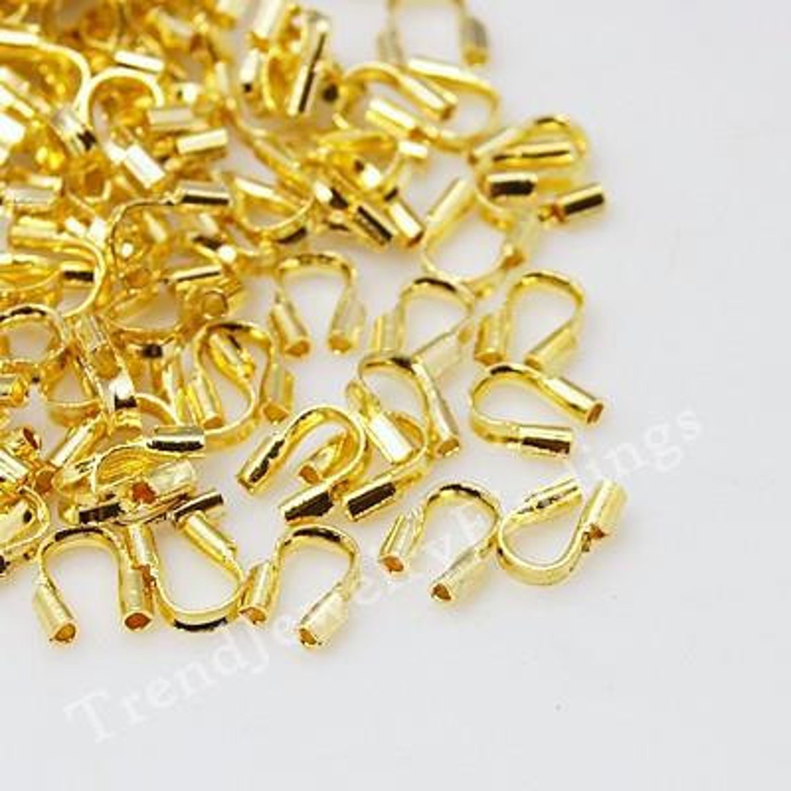 Bulk 150 Wire Protectors Gold Plate Wire Guardians Etsy